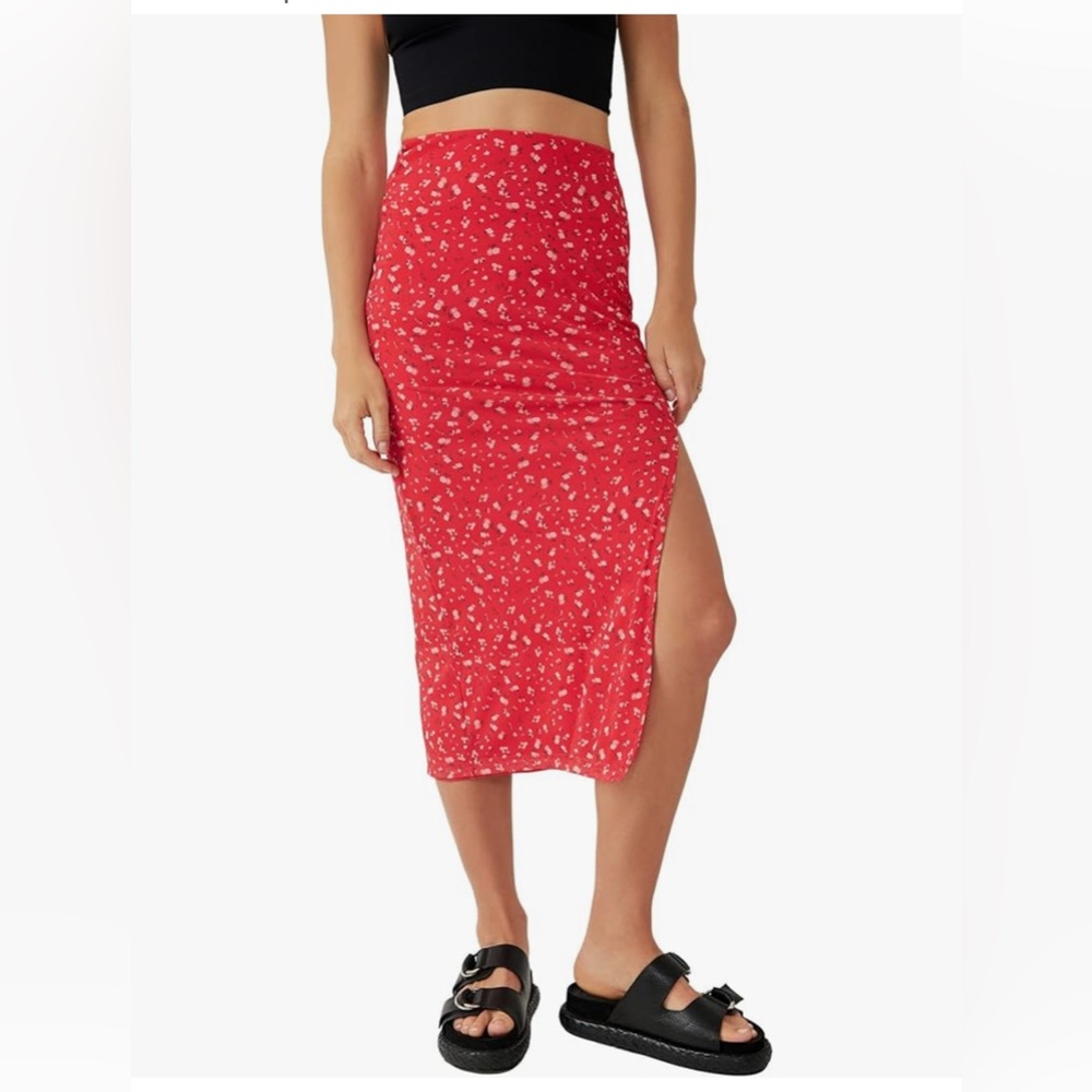 Free People Rosalie Mesh Midi Skirt